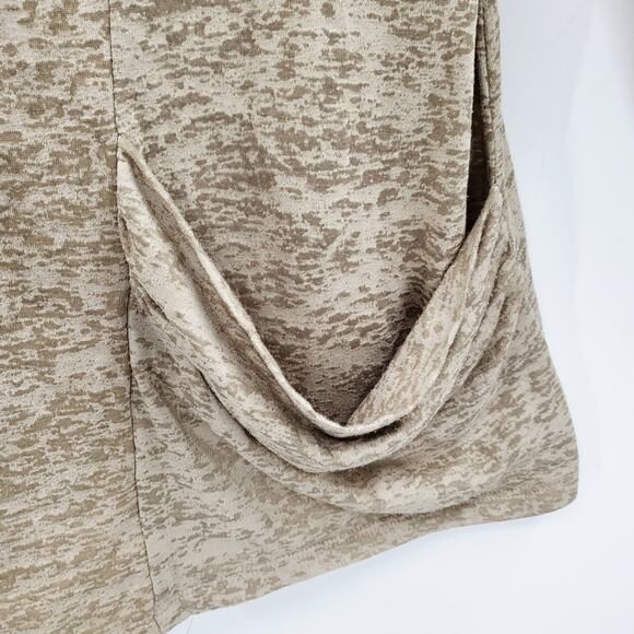 Alfani Woman Beige Tan Open Front Long-sleeved Draped Cardigan Women's Size OX - Picture 3 of 6